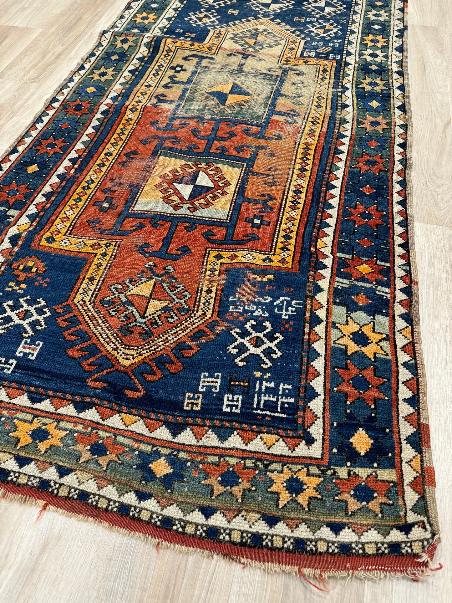 Gulnaz 7' 6" x 3' 8" Kazak tribal antique rug