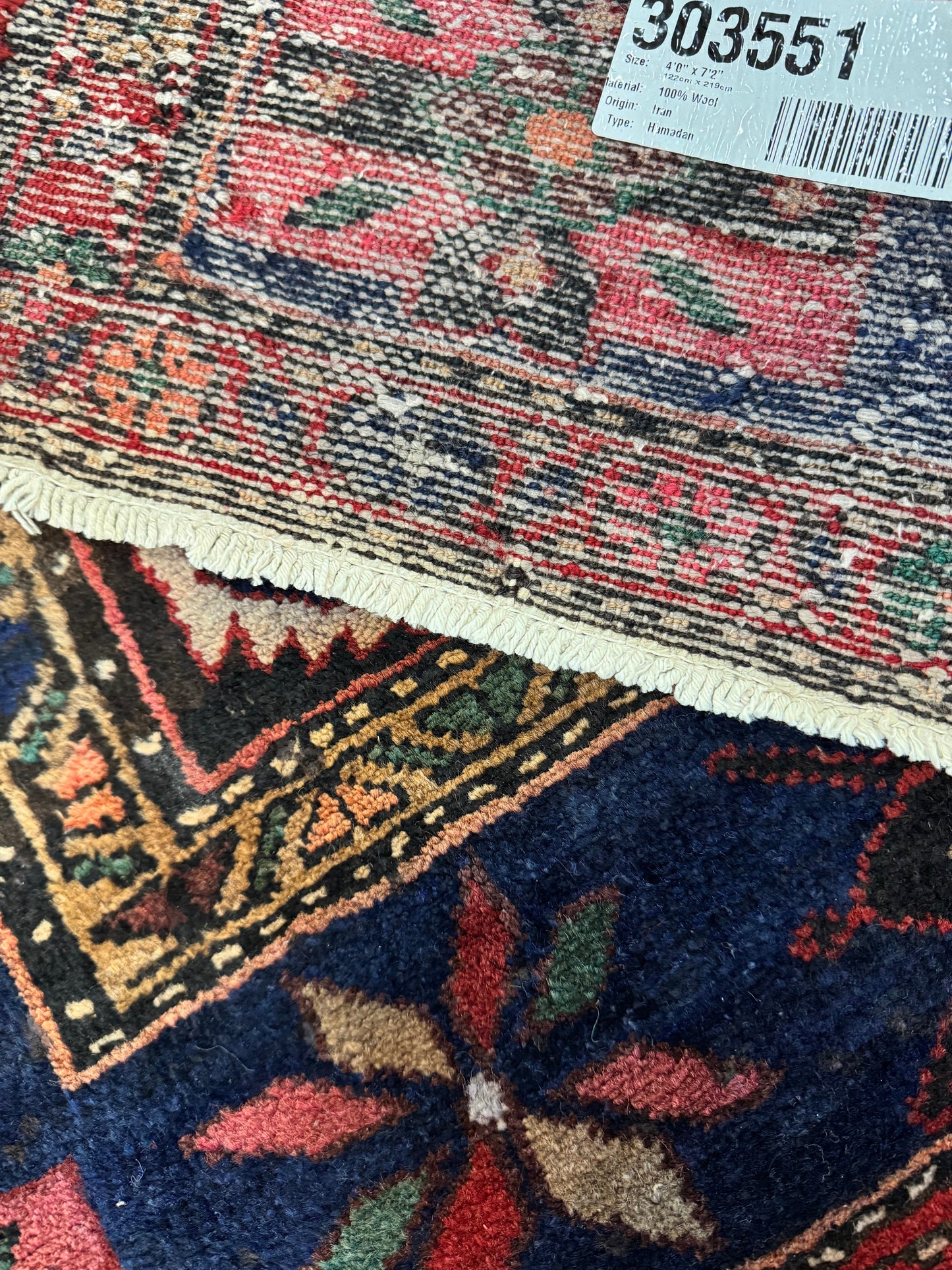 FAROUK 4'0" x 7'2" ft. Persian wool area rug, Traditional vintage Hand-Knotted carpet