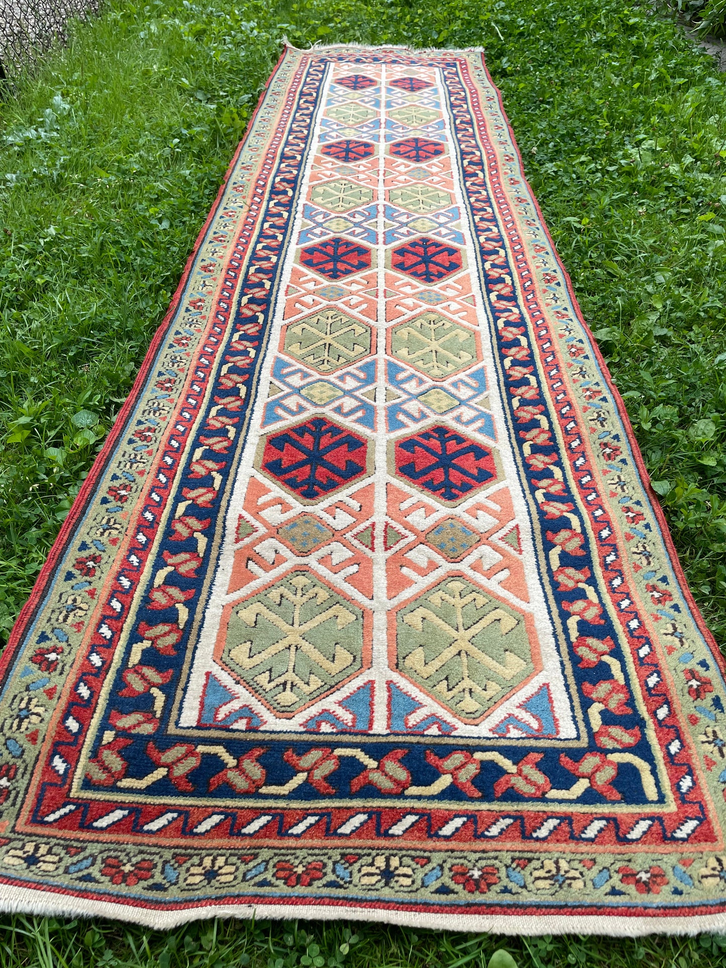 DERYA 10' x 2'5" vibrant Runner Rug