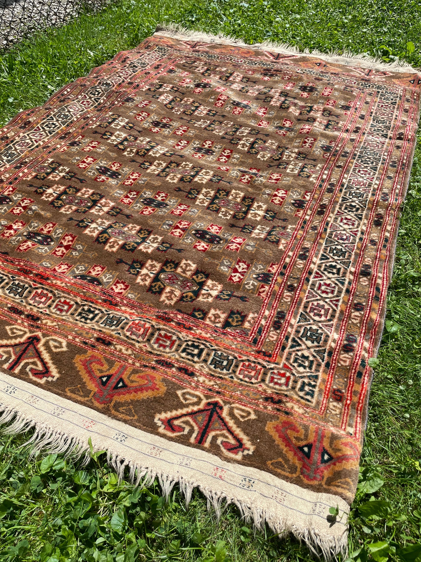 ORIANNA 6' 3" x 4' 3" Turkmen tribal Yomut antique rug