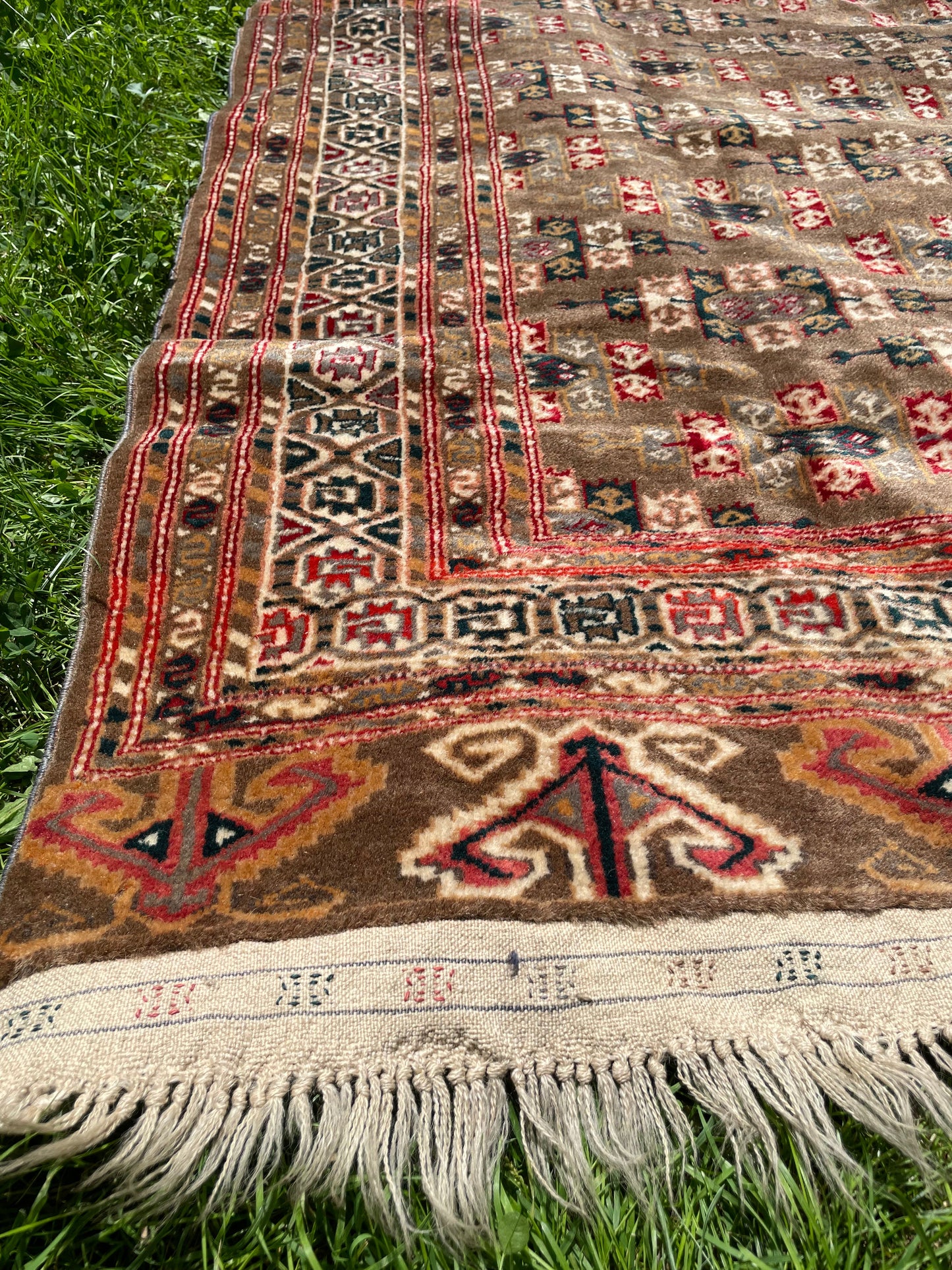 ORIANNA 6' 3" x 4' 3" Turkmen tribal Yomut antique rug