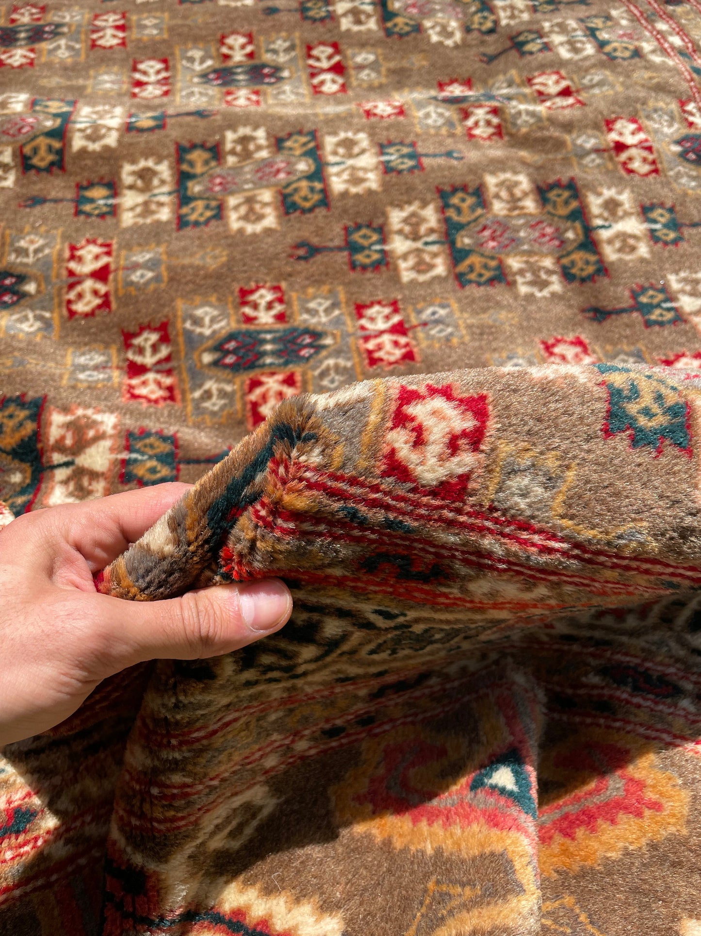 ORIANNA 6' 3" x 4' 3" Turkmen tribal Yomut antique rug