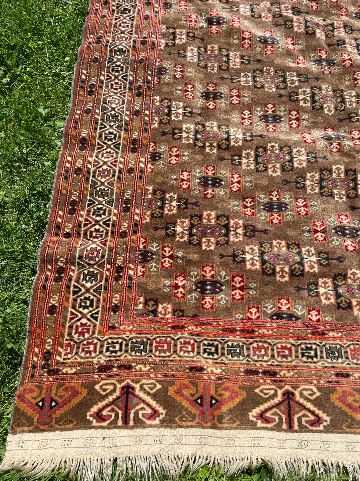 ORIANNA 6' 3" x 4' 3" Turkmen tribal Yomut antique rug