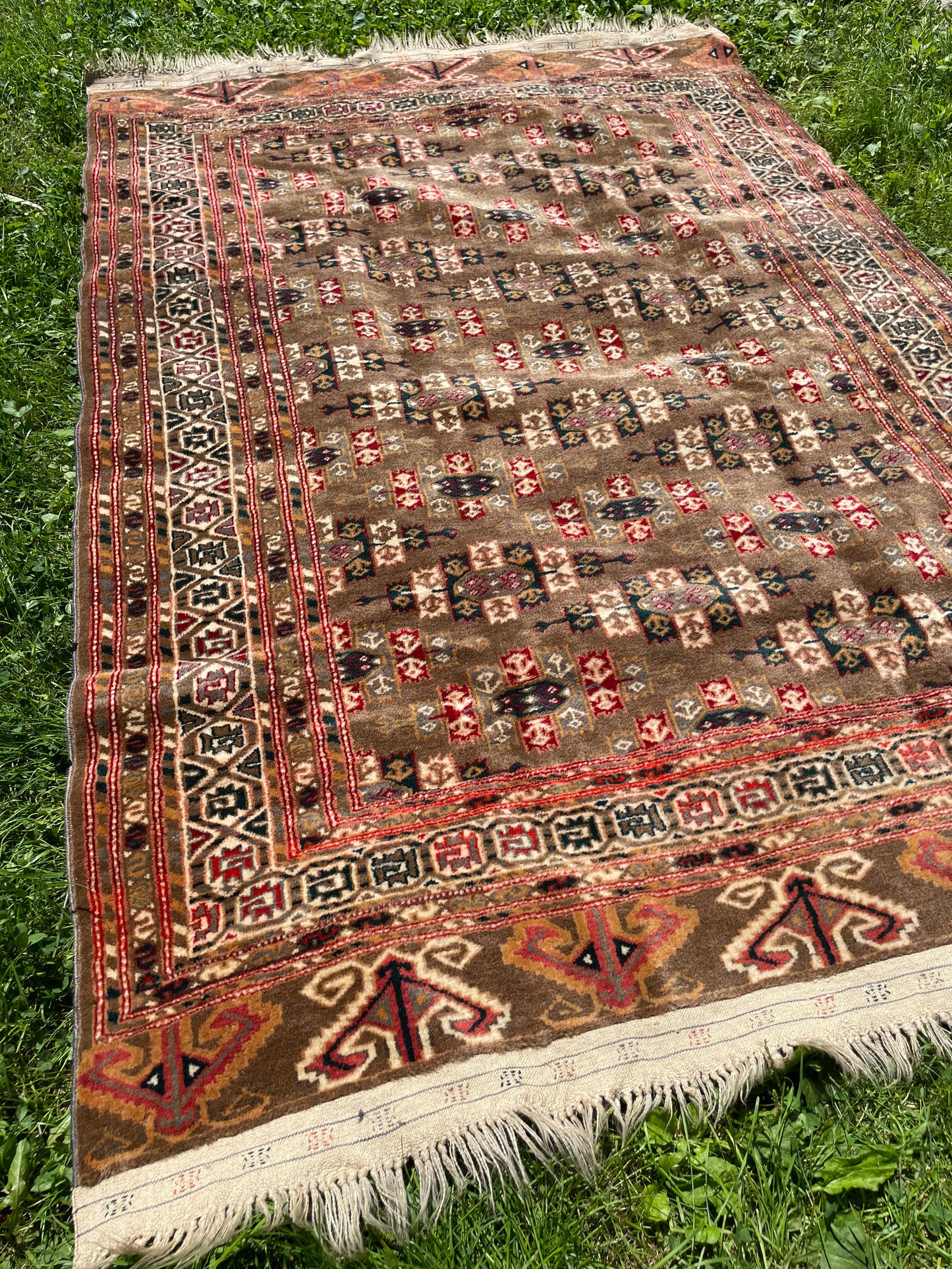 ORIANNA 6' 3" x 4' 3" Turkmen tribal Yomut antique rug