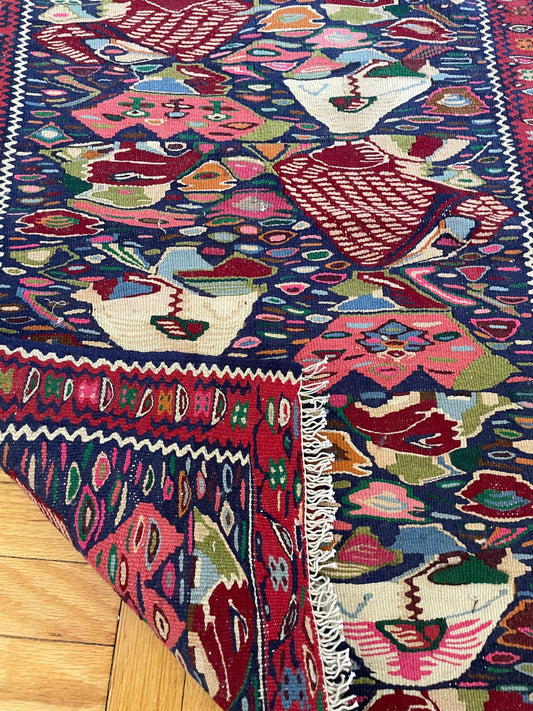 ANISA 3' 3" x 2' 3" ft Hand-knotted kilim