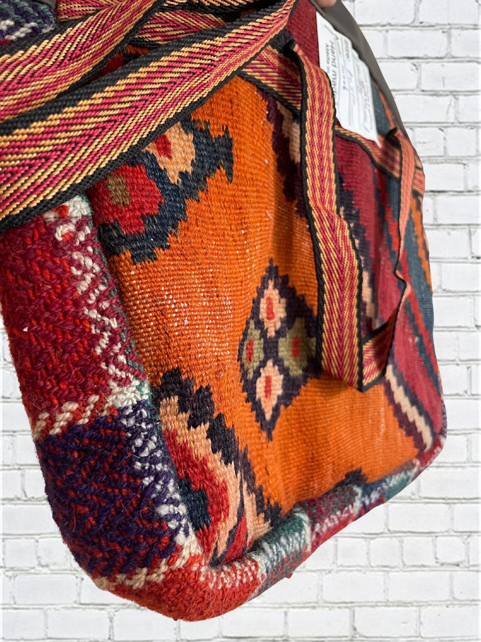 Vintage Messenger Bags for Men or women - Handmade wool rug bag, boho style 27' x 16' inches
