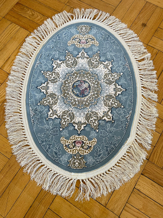 Flash sale 2′ 3″ x 1′ 5" ft oval shaped Rug, Tribal medallion Soft Carpet