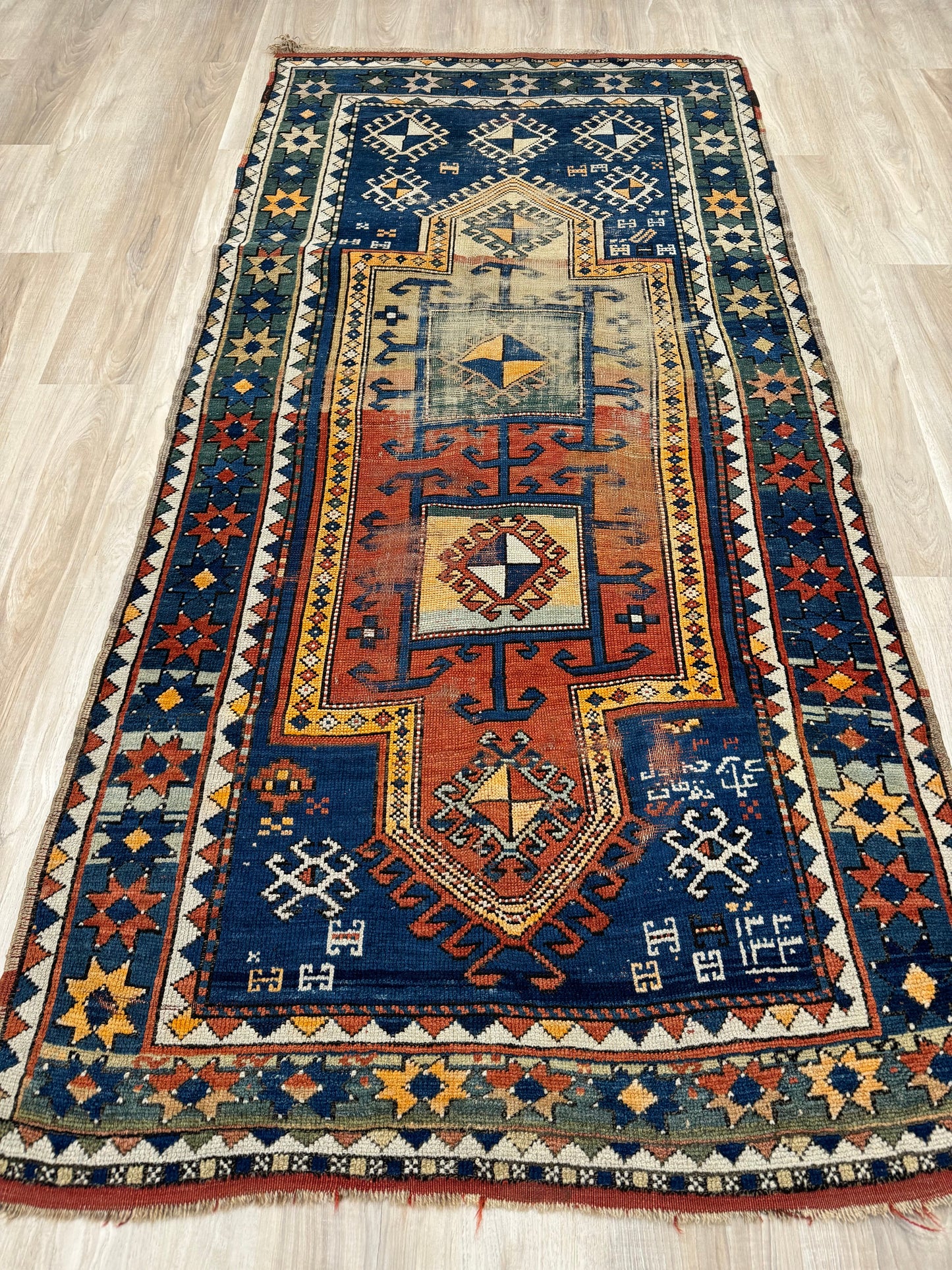 Gulnaz 7' 6" x 3' 8" Kazak tribal  antique rug