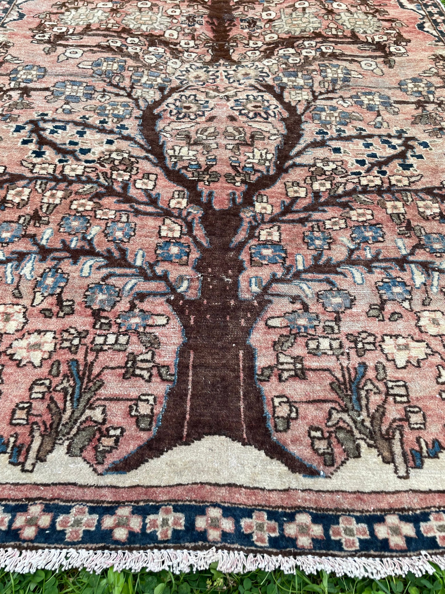 Tree of Life 5' 1" by 3' 4"  ft. Vintage Hand-knotted Rug