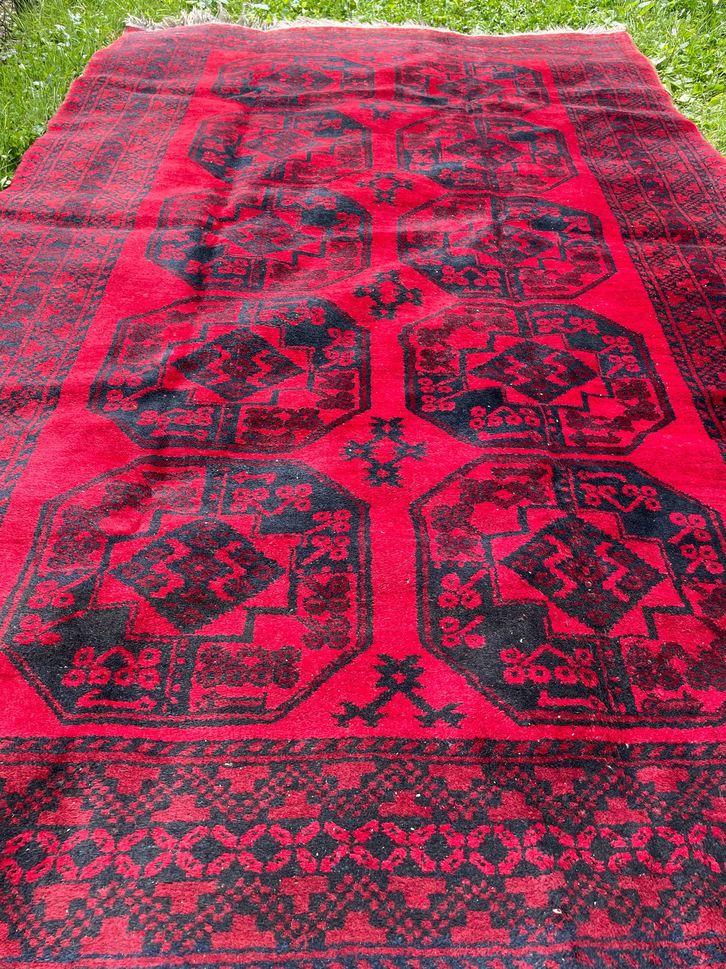 KEHLANI  9' x 5'5" red tribal rug
