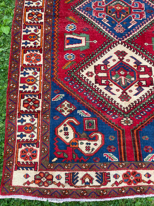 JAHAN 6’ 7 “ x 4’ 4” ft. Tribal Persian SHIRAZ Geometric rug
